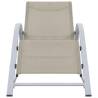 Cream Sunlounger - Durable Textilene & Aluminium Design