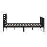 Black Solid Wood Bed Frame 140x200 cm - Hipomarket