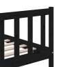 Black Solid Wood Bed Frame 140x200 cm - Hipomarket