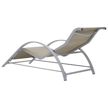 Cream Sunlounger - Durable Textilene & Aluminium Design