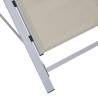 Cream Sunlounger - Durable Textilene & Aluminium Design