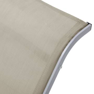 Cream Sunlounger - Durable Textilene & Aluminium Design