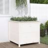 Garden Planter White 82.5x82.5x78 cm Solid Wood Pine Colour white pine Size 82.5 x 82.5 x 78 cm Quantity in Package 1 