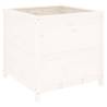 White Garden Planter 82.5x82.5x78 cm - Solid Pine Wood