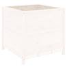 White Garden Planter 82.5x82.5x78 cm - Solid Pine Wood