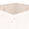 White Garden Planter 82.5x82.5x78 cm - Solid Pine Wood