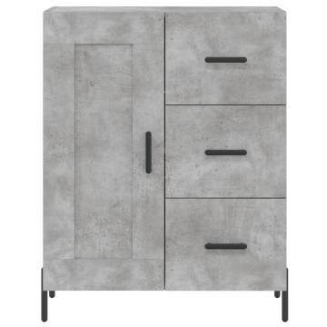 Stylish Highboard in Concrete Grey | Durable Engineered Wood