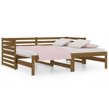 Versatile Pull-out Day Bed Honey Brown - Solid Pine Wood