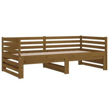 Versatile Pull-out Day Bed Honey Brown - Solid Pine Wood