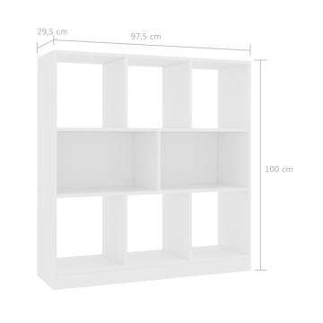 Stylish White Book Cabinet | 97.5x29.5x100 cm | Hipomarket