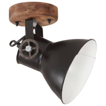 Industrial Wall/Ceiling Lamps 2 pcs Black E27 | Hipomarket