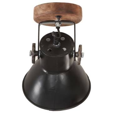 Industrial Wall/Ceiling Lamps 2 pcs Black E27 | Hipomarket