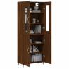 Elegant Highboard Brown Oak - 69.5x34x180 cm | HipoMarket