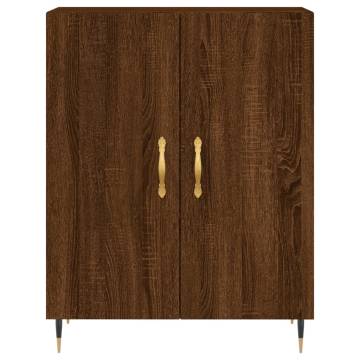 Elegant Highboard Brown Oak - 69.5x34x180 cm | HipoMarket