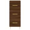 Stylish Highboard in Brown Oak - 34.5x34x180 cm