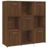 Stylish Brown Oak Book Cabinet - 90x30x90 cm | HipoMarket