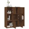 Stylish Brown Oak Book Cabinet - 90x30x90 cm | HipoMarket