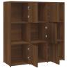 Stylish Brown Oak Book Cabinet - 90x30x90 cm | HipoMarket