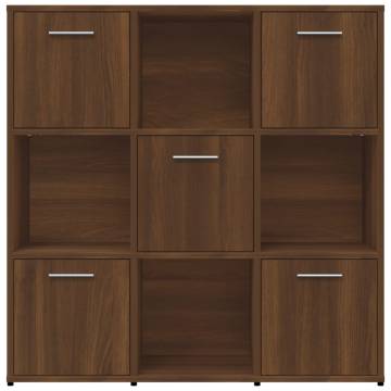 Stylish Brown Oak Book Cabinet - 90x30x90 cm | HipoMarket