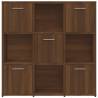 Stylish Brown Oak Book Cabinet - 90x30x90 cm | HipoMarket