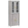 Stylish Highboard Grey Sonoma 69.5x34x180 cm | Hipomarket