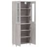 Stylish Highboard Grey Sonoma 69.5x34x180 cm | Hipomarket