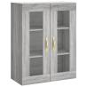 Stylish Highboard Grey Sonoma 69.5x34x180 cm | Hipomarket