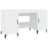 High Gloss White Desk - Stylish Engineered Wood Design