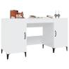 High Gloss White Desk - Stylish Engineered Wood Design