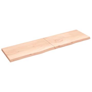 Wall Shelf 220x60 cm | Untreated Solid Oak Wood - HipoMarket