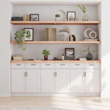 Wall Shelf 220x60 cm | Untreated Solid Oak Wood - HipoMarket