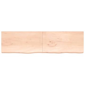 Wall Shelf 220x60 cm | Untreated Solid Oak Wood - HipoMarket