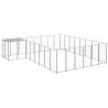 Dog Kennel Silver 15.73 m² Steel Colour silver Size 15.73 m² Quantity in Package 1 