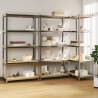 5-Layer Shelves 3 pcs Silver Steel&Engineered Wood Colour silver Size 100 x 50 x 200 cm Quantity in Package 3 Amount 