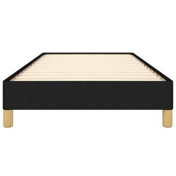 Black Fabric Bed Frame 90x190 cm - Stylish Single Bed