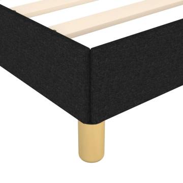 Black Fabric Bed Frame 90x190 cm - Stylish Single Bed