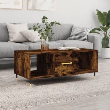 Stylish Smoked Oak Coffee Table - 102x50x40 cm | HiPoMarket