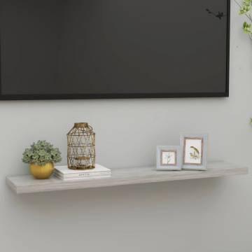 Concrete Grey Floating Wall Shelf - 120x23.5 cm | HipoMarket