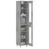 Stylish Highboard in Concrete Grey | 34.5x34x180 cm