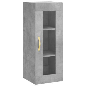 Stylish Highboard in Concrete Grey | 34.5x34x180 cm