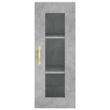 Stylish Highboard in Concrete Grey | 34.5x34x180 cm