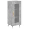 Stylish Highboard in Concrete Grey | 34.5x34x180 cm