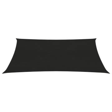 Sunshade Sail 160 g/m² Black 3x4.5 m HDPE – Hipomarket UK