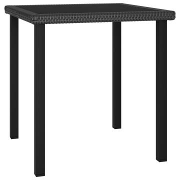 Stylish Black Garden Dining Table - 70x70 cm | HiPoMarket