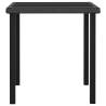 Stylish Black Garden Dining Table - 70x70 cm | HiPoMarket