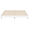 High Gloss White Bed Frame 140x200 cm | HipoMarket