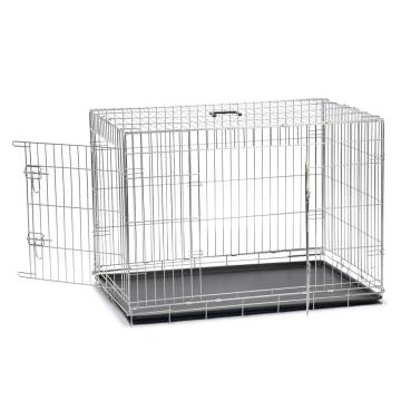 Karlie Dog Crate with 2 Doors - 107.5x70.5x76.5 cm Silver