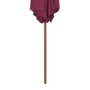 Outdoor Parasol with Wooden Pole 270 cm - Bordeaux Red | HipoMarket