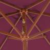 Outdoor Parasol with Wooden Pole 270 cm - Bordeaux Red | HipoMarket