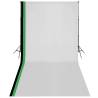 Professional Photo Studio Kit with 3 Cotton Backdrops